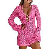 ANRABESS Women Beach Crochet Cover Ups Summer Knit Swimwear Mesh Bathing Suit Hollow Out Dress 2026 Vacation Swimsuit