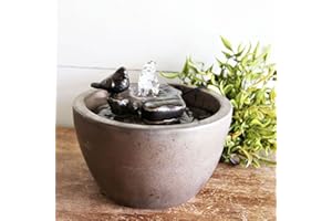 FORESIDE HOME AND GARDEN Foreside Home & Garden Bronze Bird on Leaf Indoor Water Fountain with Pump