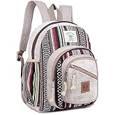 KayJayStyles Handmade Natural Hemp Nepal Backpack Purse, Small Lightweight Daypack (DAYPACK1)