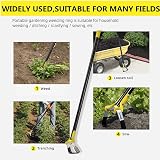LEJIEYIN Garden Hoe 60in Stirrup Hoe Adjustable Weeding Tool Stainless Steel view 7