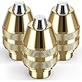 Keyless Chuck Compatible with Dremel, 3-Pack Pure Copper 1/32” (0.8mm) to 1/8” (3.2mm) Shank Rotary Tool Replacement 4486