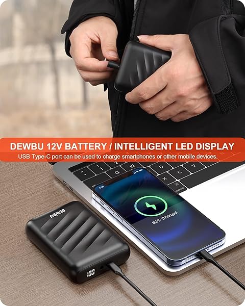 DEWBU HEATED JACKET FOR WOMEN WITH 12V BATTERY PACK WINTER OUTDOOR SOFT SHELL ELECTRIC HEATING COAT, WOMEN’S BLACK, M