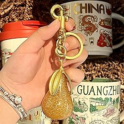 ZACAGO Pear Bag Charm for Women Keychain, Purse