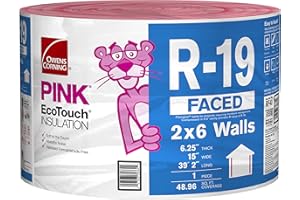 Owens Corning R-19 Faced Fiberglass Roll 15" Wide