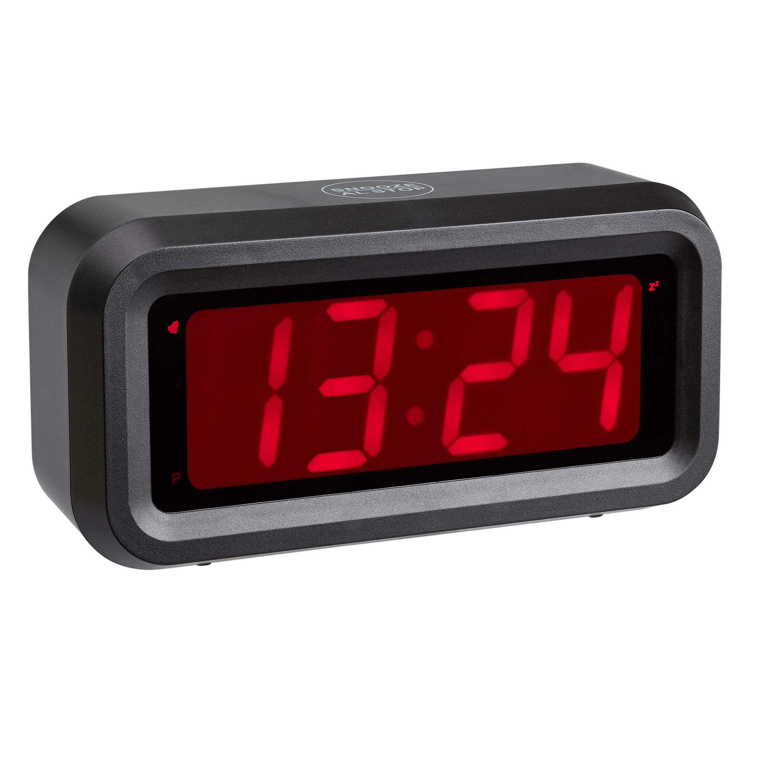 TFA Dostmann Digital alarm clock Roxy, 60.2024.10, large red LED digits, Snooze, Alarm, brigthness levels