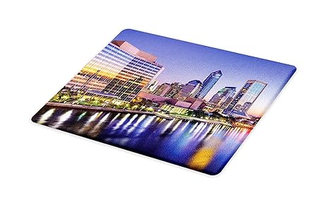 Amazon Com Lunarable Usa Cutting Board Jacksonville Florida City
