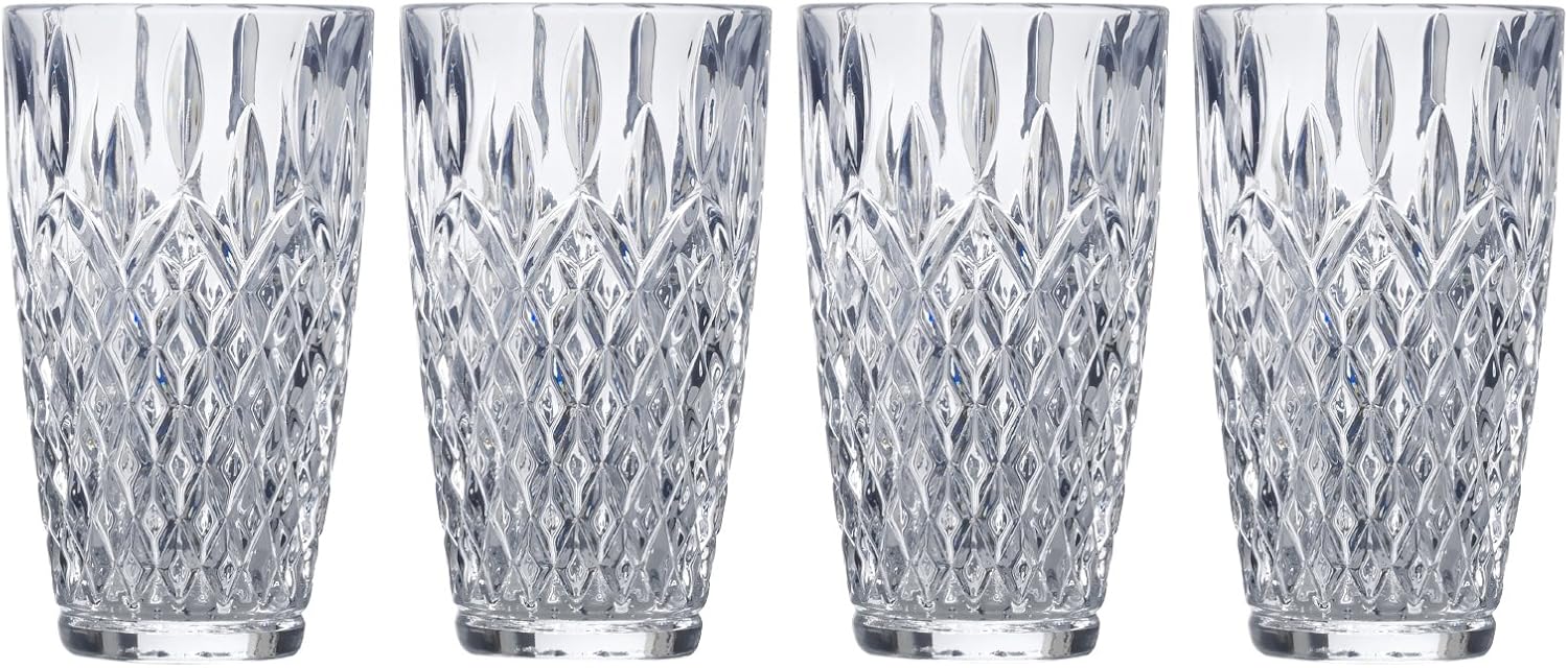 Mikasa Harding Highball Glass, 11.7-Ounce, Set of 4