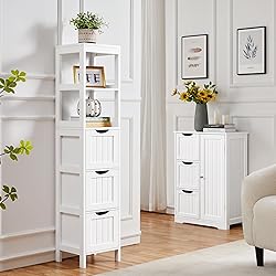 Yaheetech Bathroom Tall Cabinet, Slim Storage