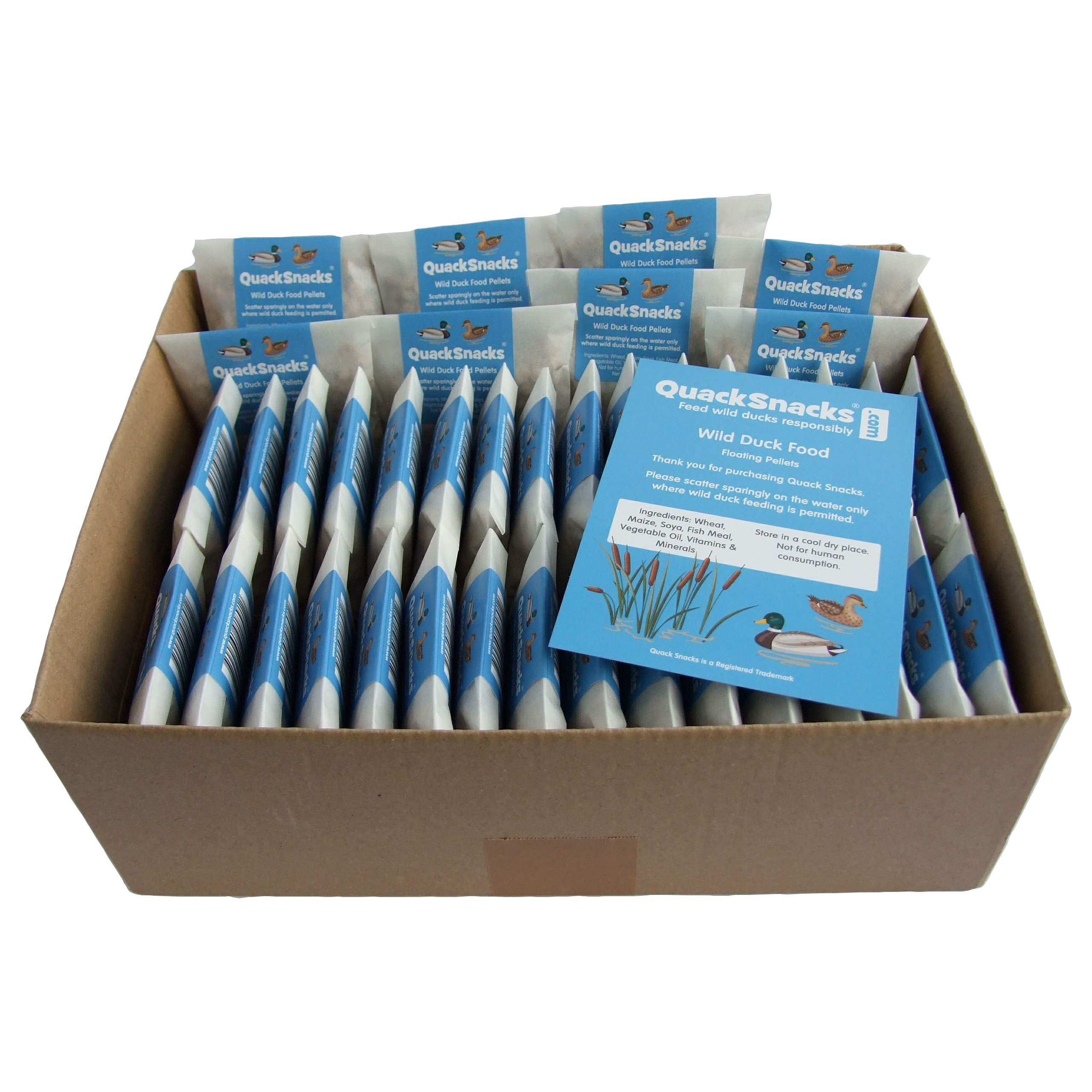 Quack Snacks Floating Wild Swan and Duck Food Pellets (40 Portion Packs)