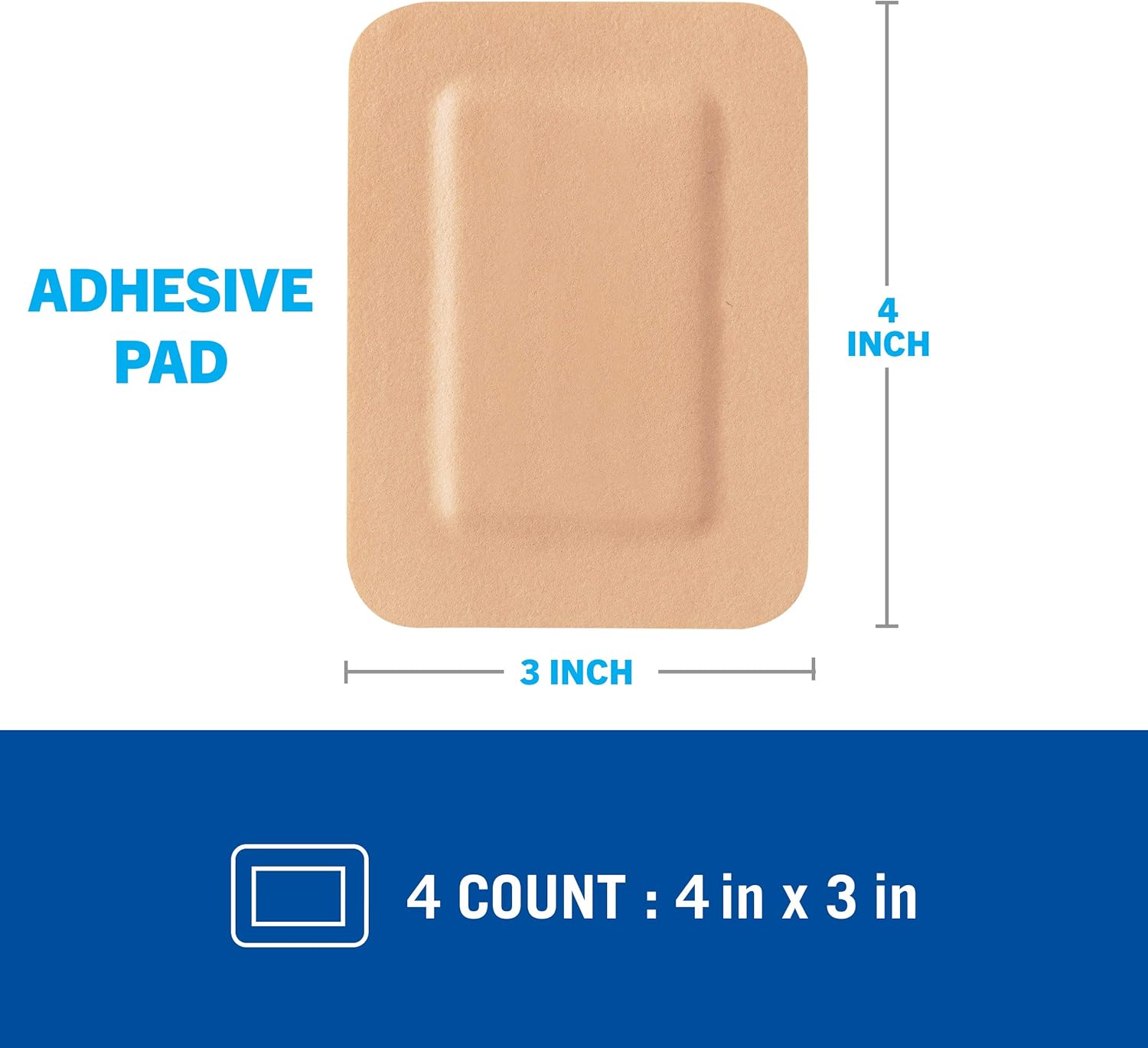Nexcare Absolute Waterproof Adhesive Gauze Pad, 3 Inches X 4 Inches: Health & Personal Care