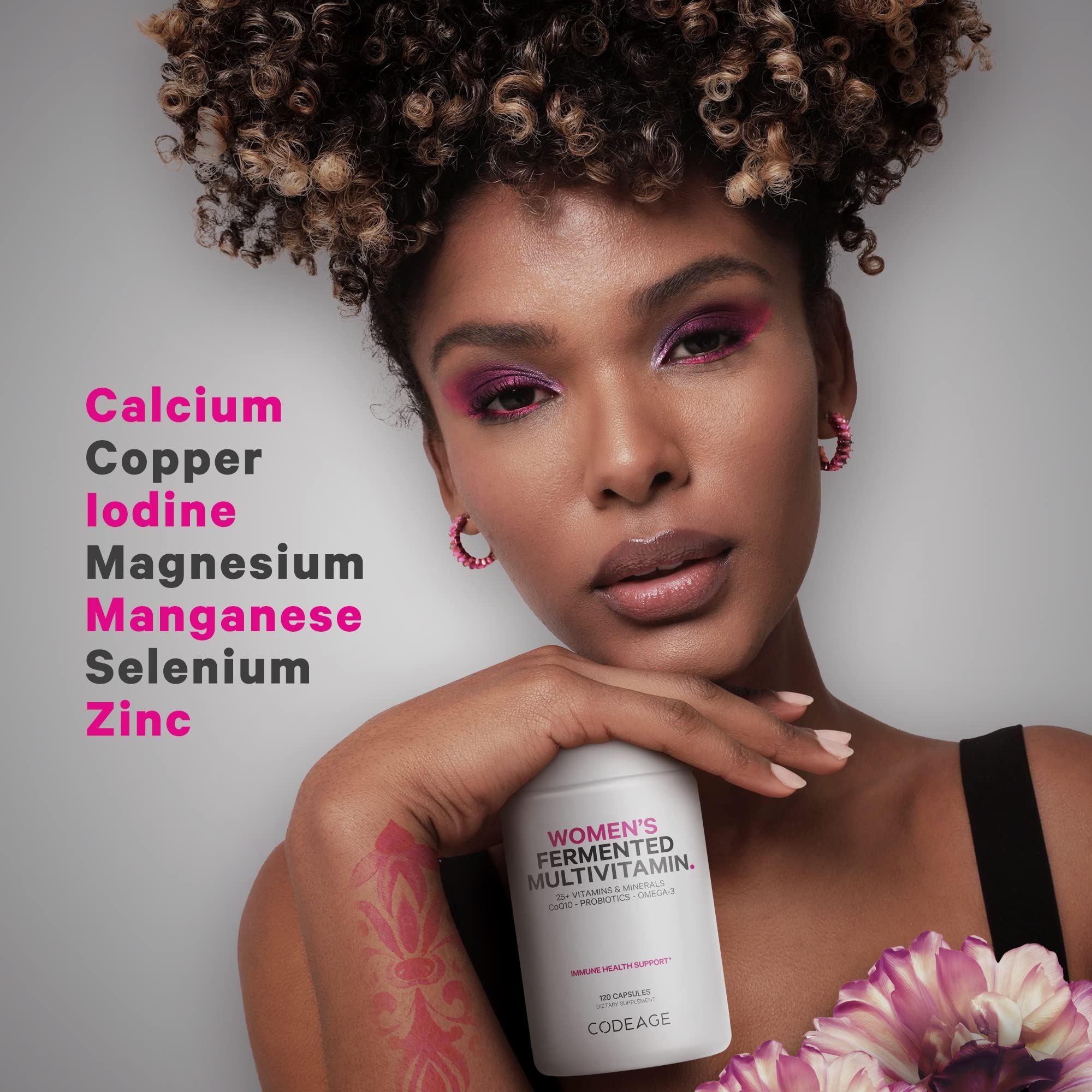 Codeage Daily Multivitamin Bundle: Women's & Men's Multivitamins, B-Vitamins, Probiotics, Food-Based Blends, 120 Capsules Per Bottle