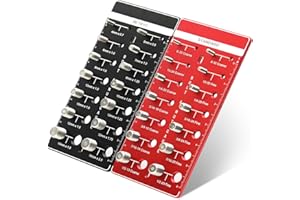 Aogbra 28 Nut and Bolt Thread Checker, Inch and Metric Thread Checker, Bolt Size and Thread Gauge, Bolt and Nut Identifier Gauge, Bolt Gauge (14 Inch and 14 Metric)