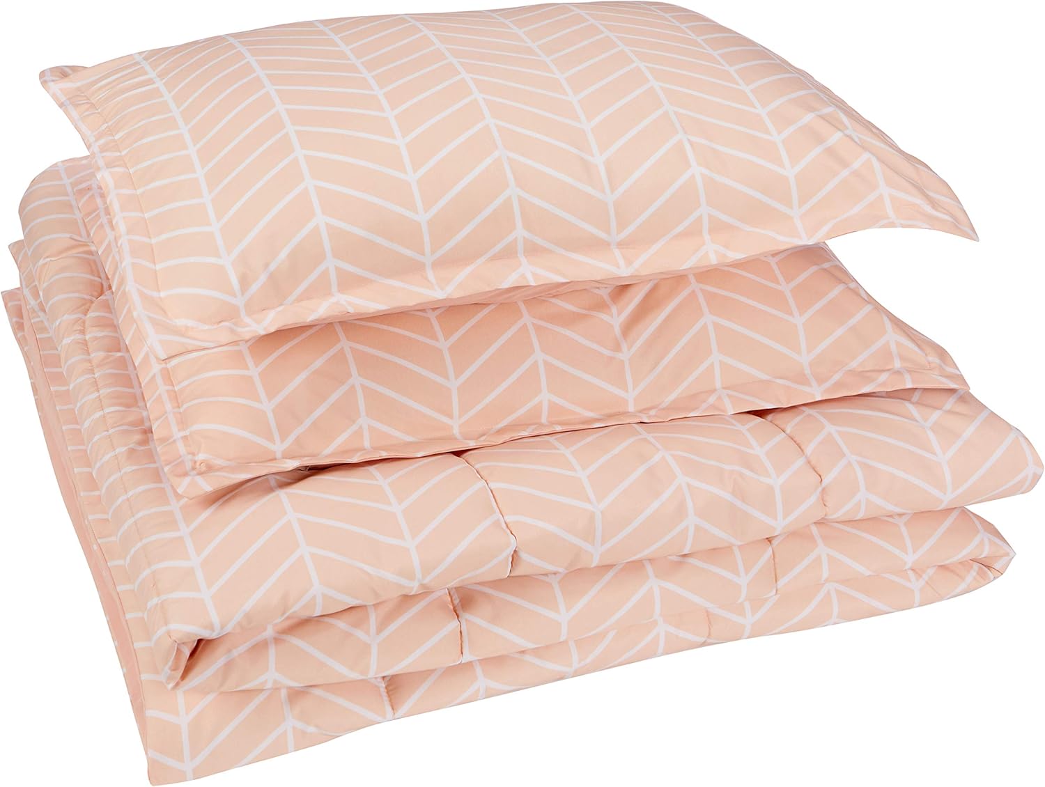 Basics Comforter Set, Twin / Twin XL, Navy Rugby Stripes, Microfiber, Ultra-Soft: Home & Kitchen