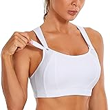 SYROKAN Women's Sports Bra Front Adjustable High