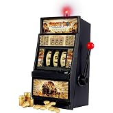 Trademark Poker Pirate Real Slot Machine, 5.75&rdquo; x 8&rdquo; x 15&rdquo; | Las Vegas Casino Slots with Flashing Lights and Realistic Jackpot Sounds, Casino Machine Accepts 98-Percent of World Coins