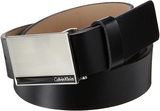 calvin klein men's white belt