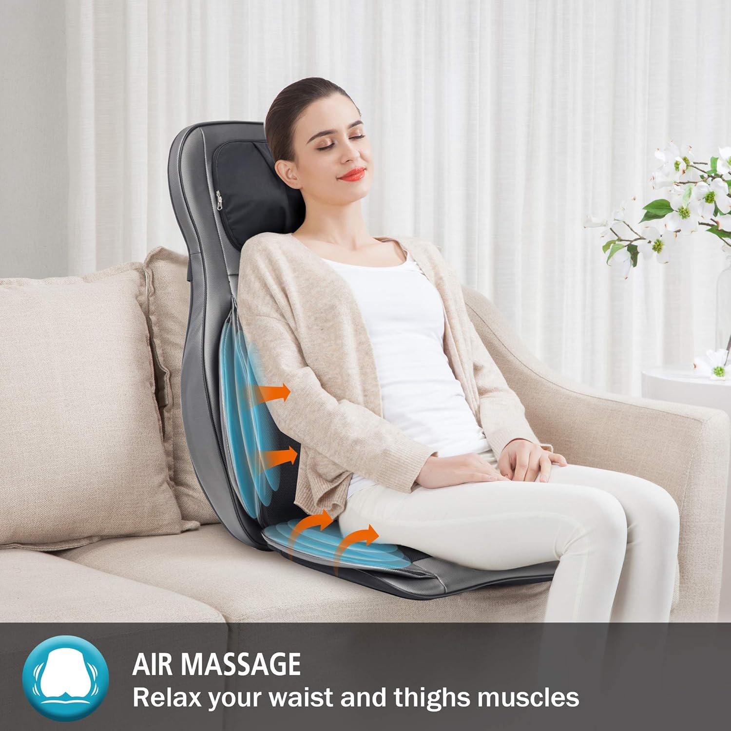 Comfier Shiatsu Neck & Back Massager – 2D/3D Kneading Full Back Massager with Heat & Adjustable Air Compress, Massage Chair Pad for Shoulder Neck and Back Waist Hips,Full Body Pain Relief: Health & Personal Care