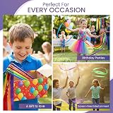 GSi Multicolor Sparkling Gymnastic Ribbon Wands 6 Pack 9in Sticks 1m Ribbon view 6