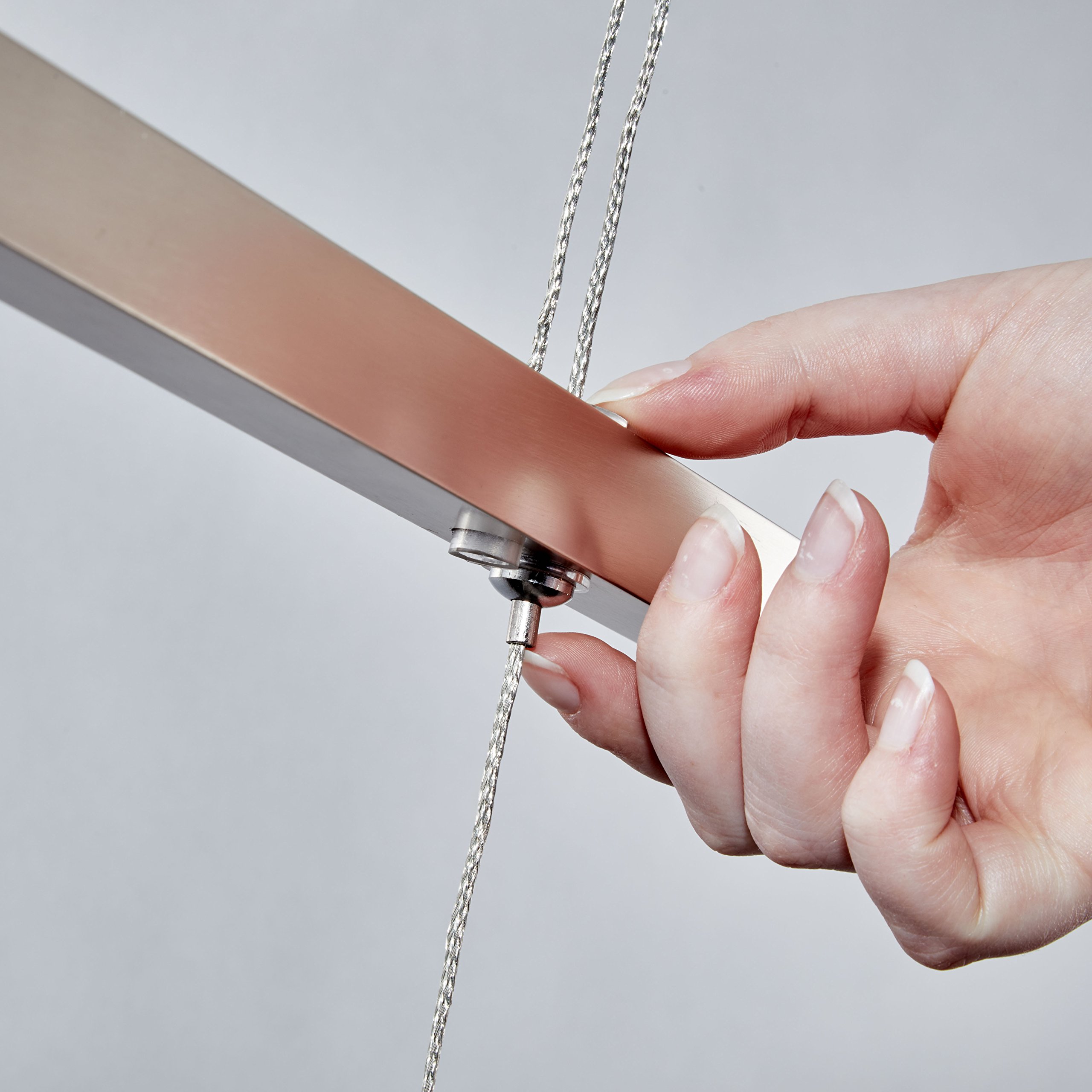 LED Pendelleuchte inkl. 18W 1600lm höhenverstellbar Platine, Esstischleuchte, 3000K warmweiß, IP20 Echtglas