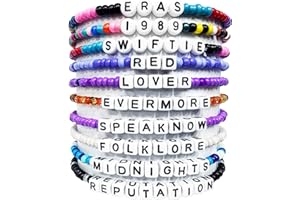 QUNAN Set of 10 Inspired Bracelet for Women Outfit Jewelry Music Fans Gifts Friendship Bracelets