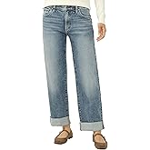 Silver Jeans Co. Women's Mid Rise Relaxed Straight Leg Jeans