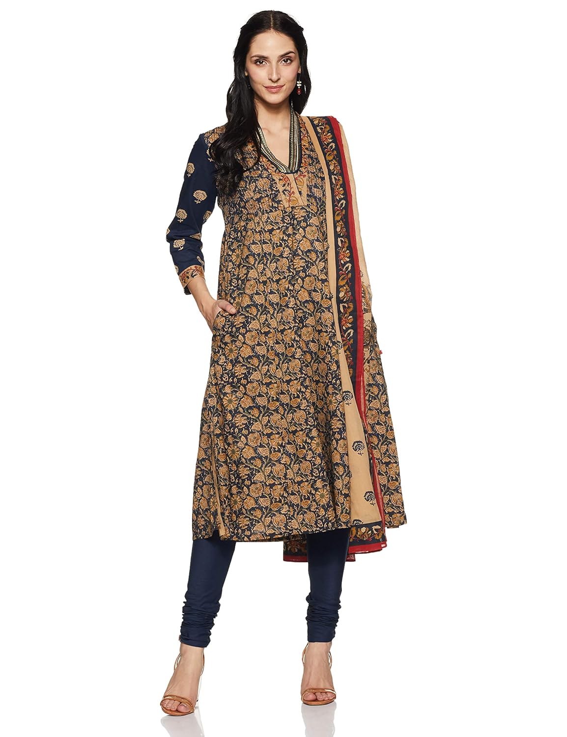 Women's Chiffon ALine Salwar Suit Set Best Price With Best Deal in