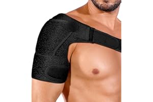 BOISEA Shoulder Brace for Men and Women for Torn Rotator Cuff,Arm Sling Shoulder Immobilizer,Shoulders Compression Sleeve and Support For Pain Relief,Adjustable,Suitable for Both Left and Right Arms (1, Black)