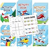 JAPBOR Airplane Party Coloring Books - 24PCS Mini Airplanes Theme Activity Color Book Bulk for Kid Party Favors, Cartoon Plane Small Colouring Pages for Birthday Gifts Class Drawing Painting Game