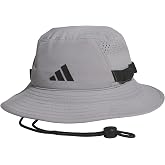 adidas Mens Victory 5 Bucket Cap Casual - White | Wide Shade Brim, Moisture-Wicking Sweatband, Lightweight, Breathable, All-Day Sun Comfort