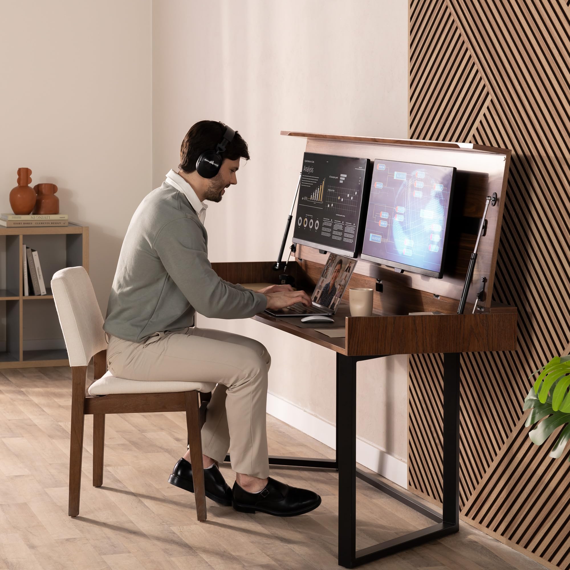 Photo 1 of ******* BRAND NEW ITEM ***********Transformer Table to Desk – Expandable Dining Table to Computer Desk, Work-from-Home Office Desk, Gaming Desk, Study Desk, Space-Saving Adjustable Furniture (1 Unit)