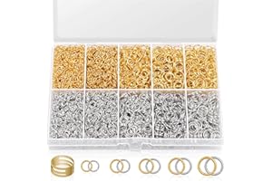 4600Pcs Silver and Gold Jump Rings with Open/Close Tools for Jewelry Making and Necklace Repair (Assorted Sizes)