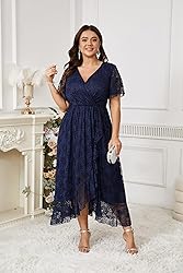 SCOMCHIC Womens Plus Size Wedding Guest Dress