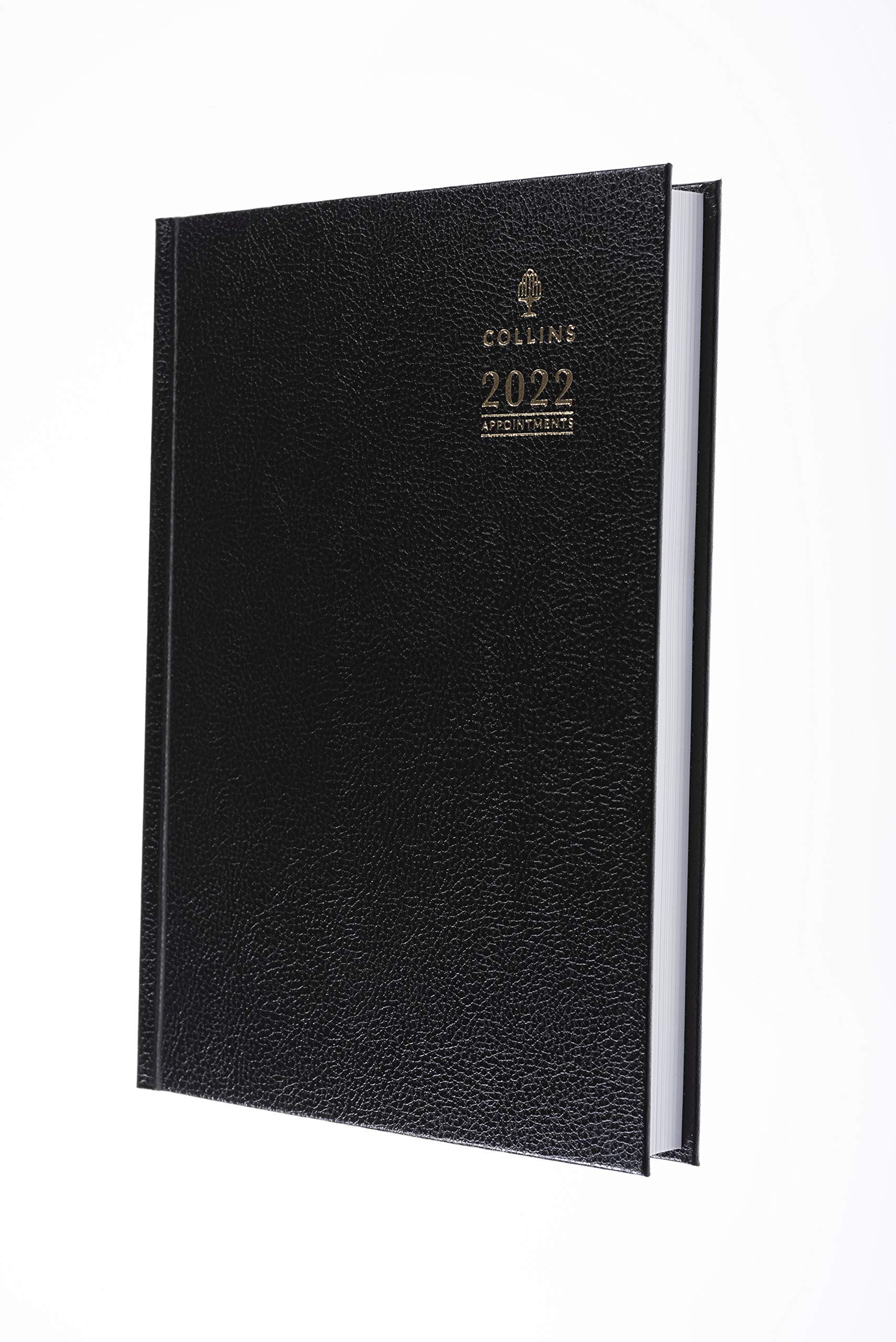 Collins Desk A5 Day to a Page with Appointments 2022 Diary - Black