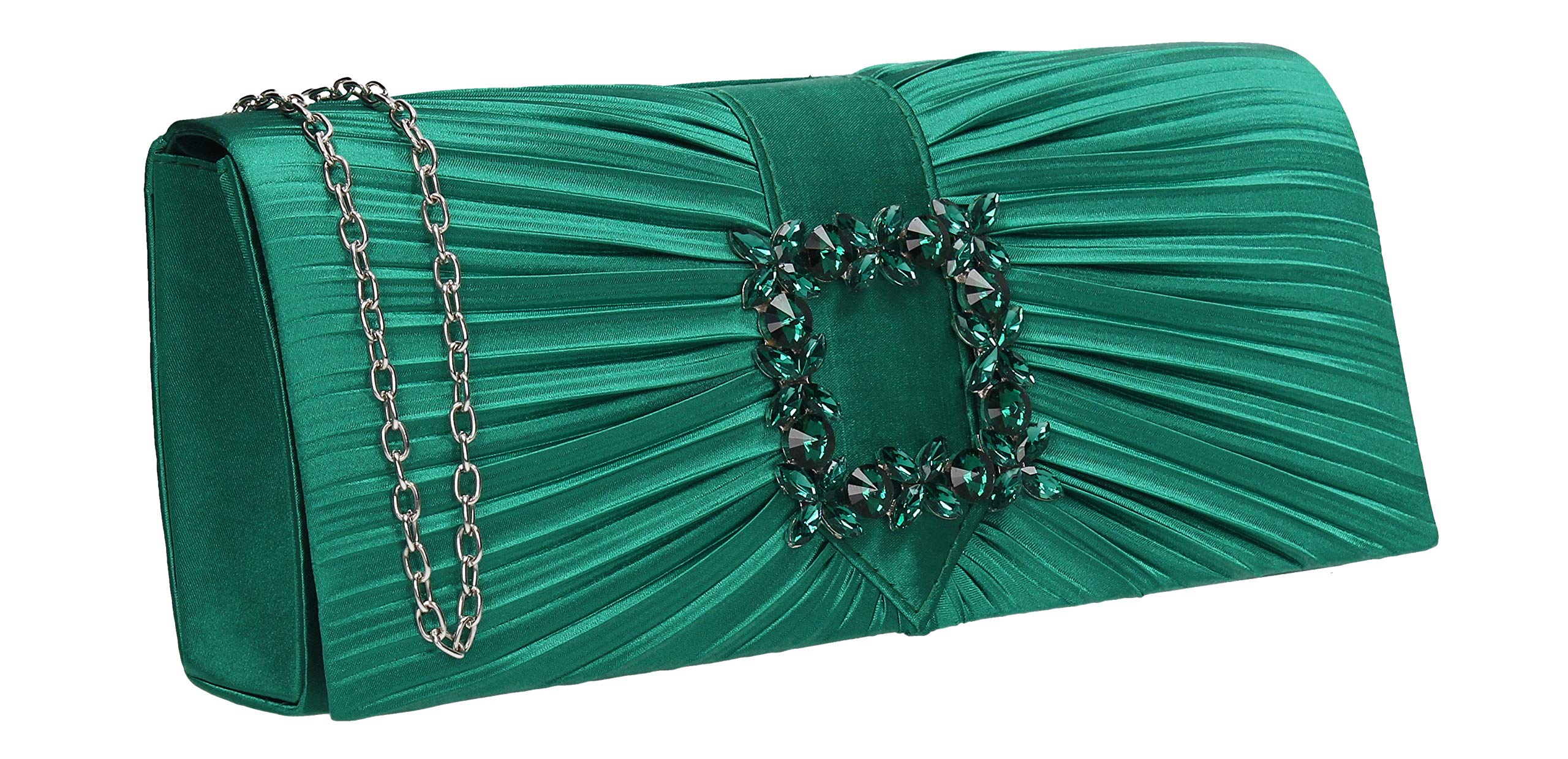 SwankySwans Women's Chloe Clutch Bag, Green, M UK