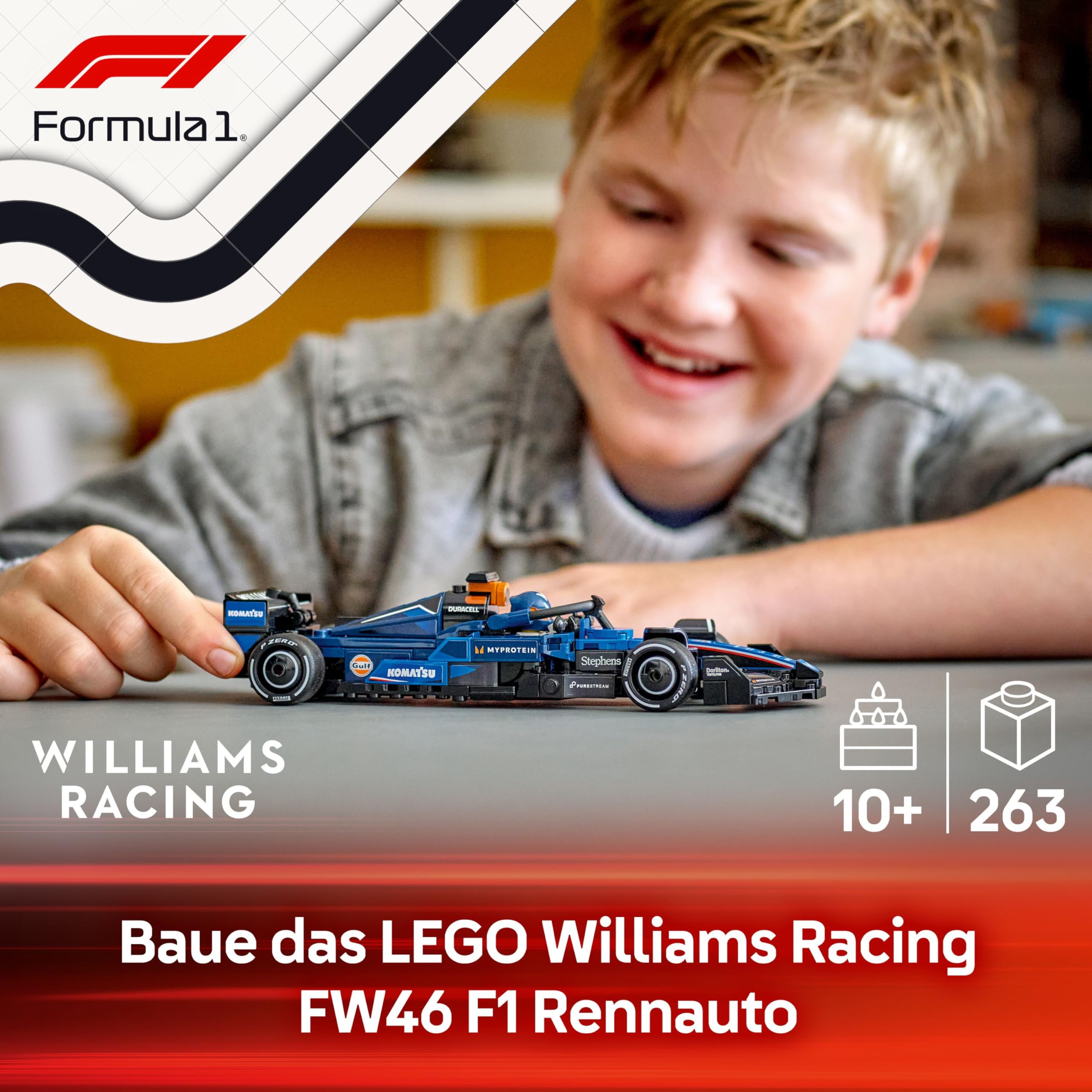 LEGO Speed Champions Williams Racing FW46 F1 Rennauto - Spielzeug mit Formel 1 Minifigur zum Sammeln - Geschenk für Jungen & Mädchen ab 10 Jahren und Erwachsene Motorsport Fans 77249 2