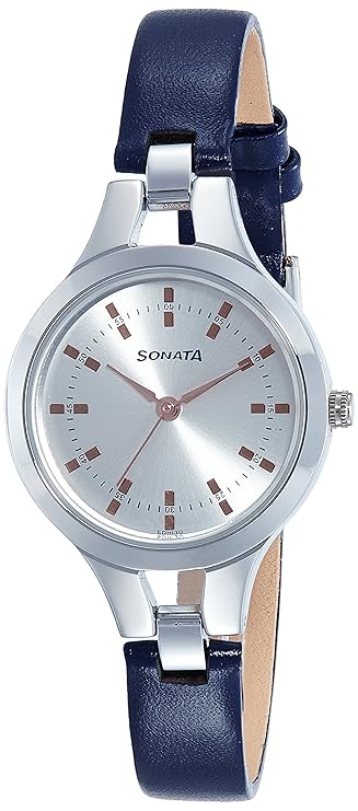 Sonata Steel Daisies Analog Silver Dial Women's Watch-8151SL01