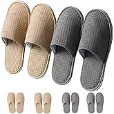 COZYAREA SPA Guest Slippers, 6/12 Pairs Reusable Washable Unisex Spa Slippers for Hotel Bedroom Wedding Party Travel