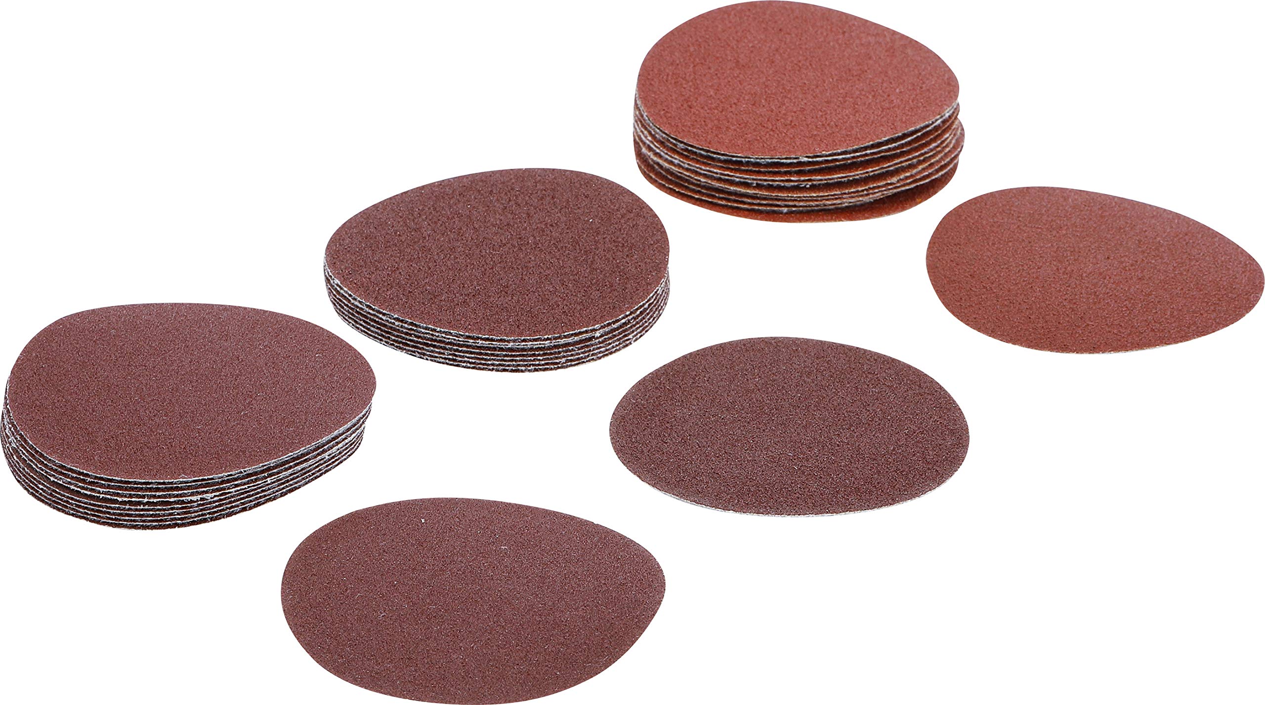 BGS 70195 | Sanding Pads for Eccentric Sanders | Ø 75 mm | K 60 - 80 - 120 | 30 pcs.