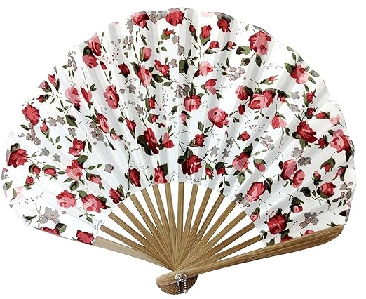 title=AS13- Ventaglio in seta elegante, stile Ascot