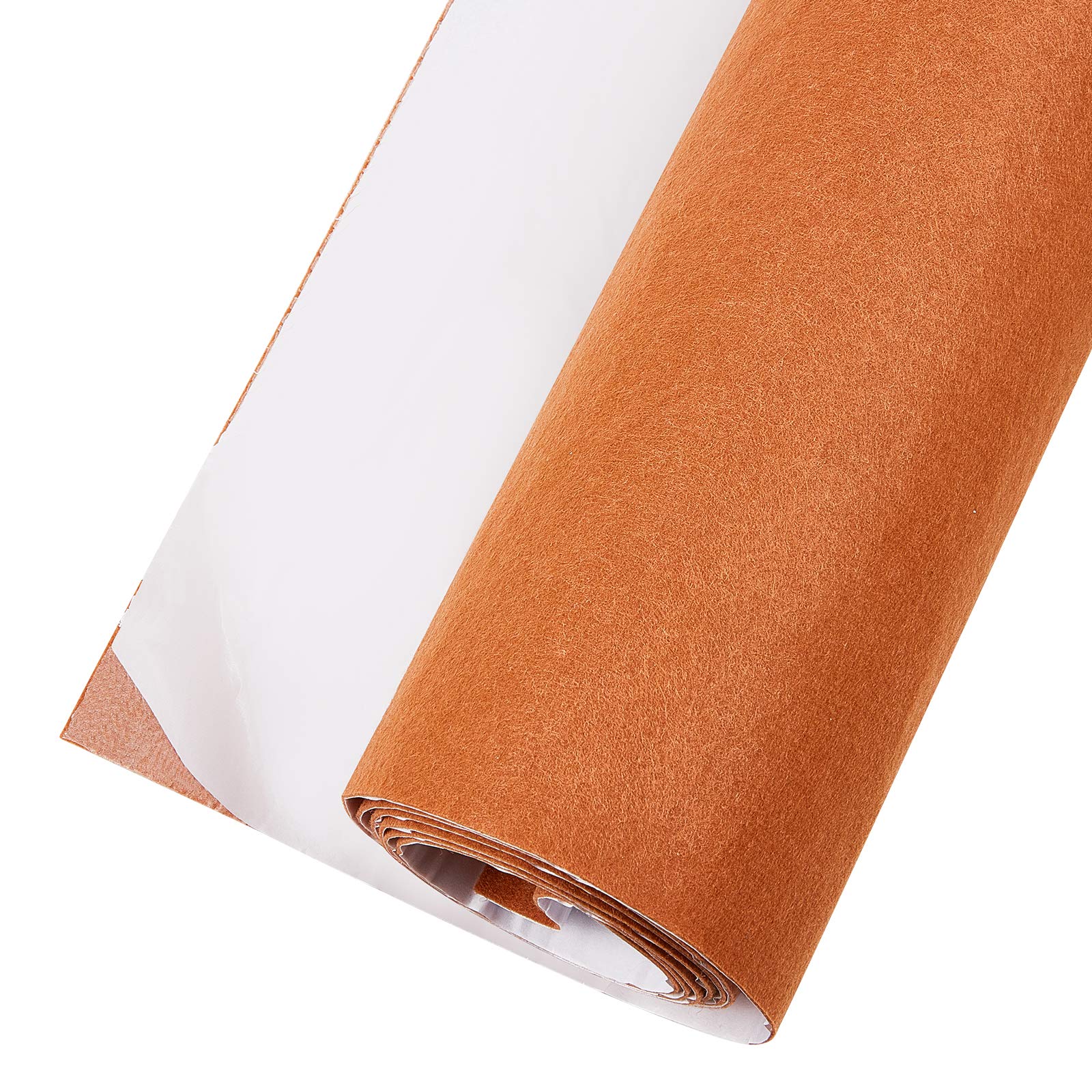 BENECREAT 40cmx2m Brown Self Adhesive Sticky Backed Felt, Multipurpose Adhesive Fabric Sheet for Box Liner, Cup Mat, Picture Framing, Chair Leg, 1mm Thickness