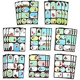 Christmas Gift Tags Stickers, 207 PCS Gift Tags for Christmas Presents, 24 Sheets Self Adhesive Xmas to from Name Tags Labels Stickers Holiday Present Label for Box Cards Envelope Xmas Gift Wrapping