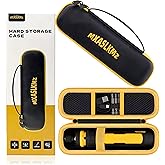 MXASLKMZ Case for DEWALT DWHT66719 4V Cordless Screwdriver, Hard EVA Protective Carrying Case with Elastic Strap & Mesh Pocket Organizer for Bits, USB Cable Storage (Black, Case Only)