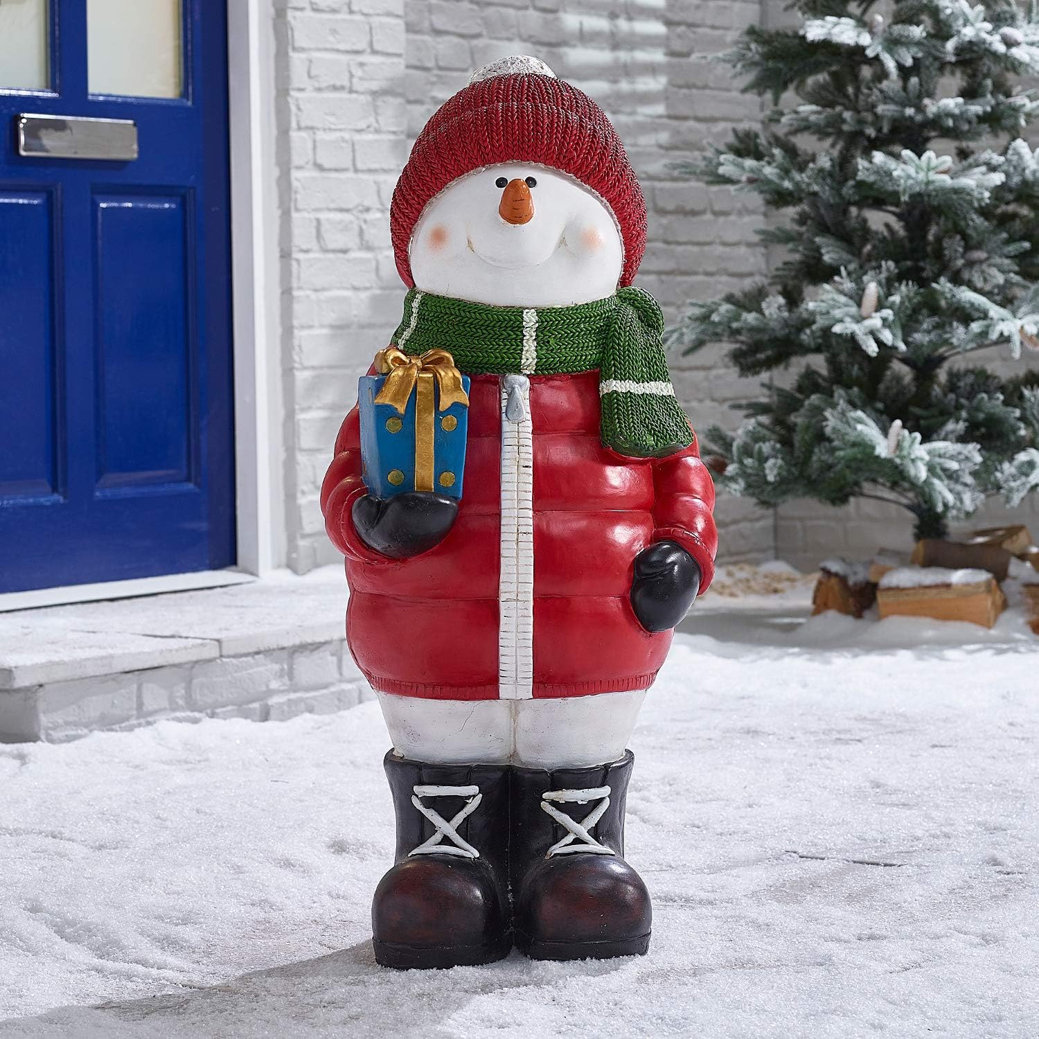 The Winter 92cm Indoor & Outdoor Poly Resin Traditional Red