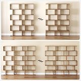 VASAGLE 6-Tier Bookcase 24 x 70 x 191.6 cm Room Divider Rustic Brown LBC61BX view 8