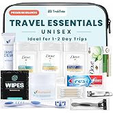 Unisex Travel Essentials Kit Includes Name Brand Travel Size Toiletries | Travel Size Shampoo And Conditioner, Body Wash, Bar Soap, Toothpaste, Deodorant And Accessories. Premium Travel Toiletry Bag
