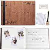 Aspen Studio Guest Book with Signing Pen with Photo of Polaroid for Wedding Book and Memorial Occasions Guest Signing Book for Wedding, Memory Guest Book