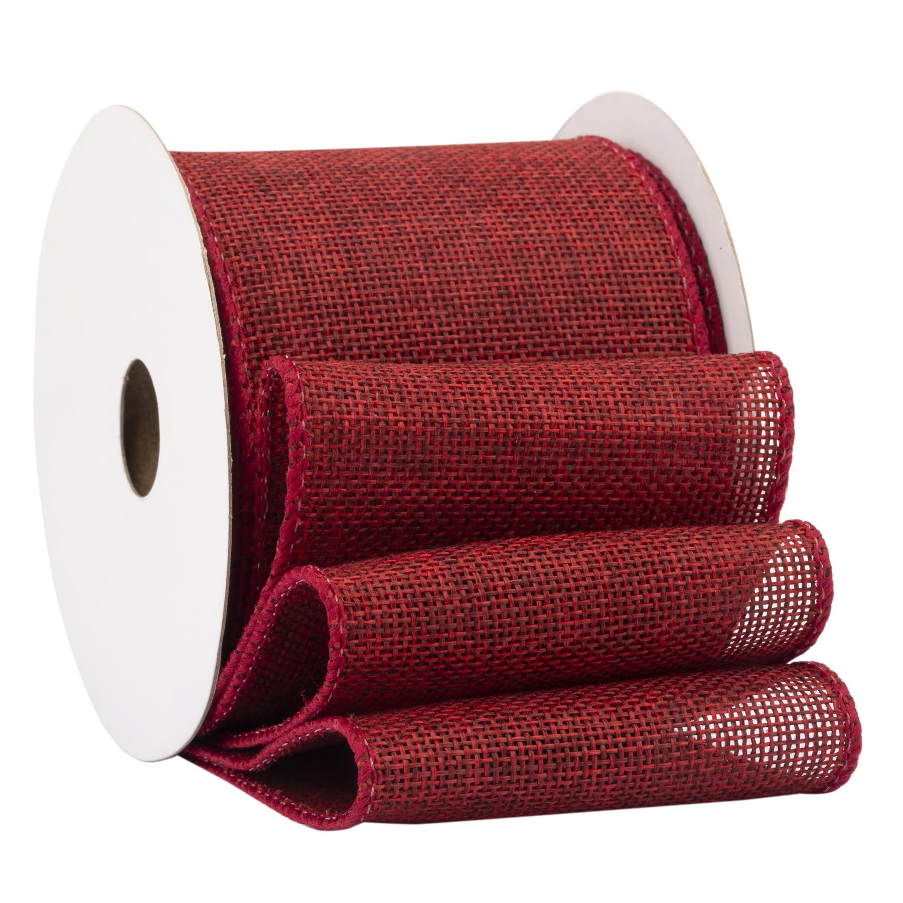 Fondersy 9-Meter Sherry Burlap Ribbon Wired Burlap Ribbon - 75mm Width for Gift Wrapping, Floral Arrangements, Wreath Making, and Christmas Decor