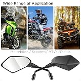 evermotor Universal Motorcycle Mirrors Hawk-Eye 4x Bolts M8/M10 6.2in Lens view 6