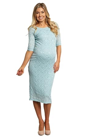 Pinkblush Maternity Light Blue Lace Maternity Dress Large At Amazon
