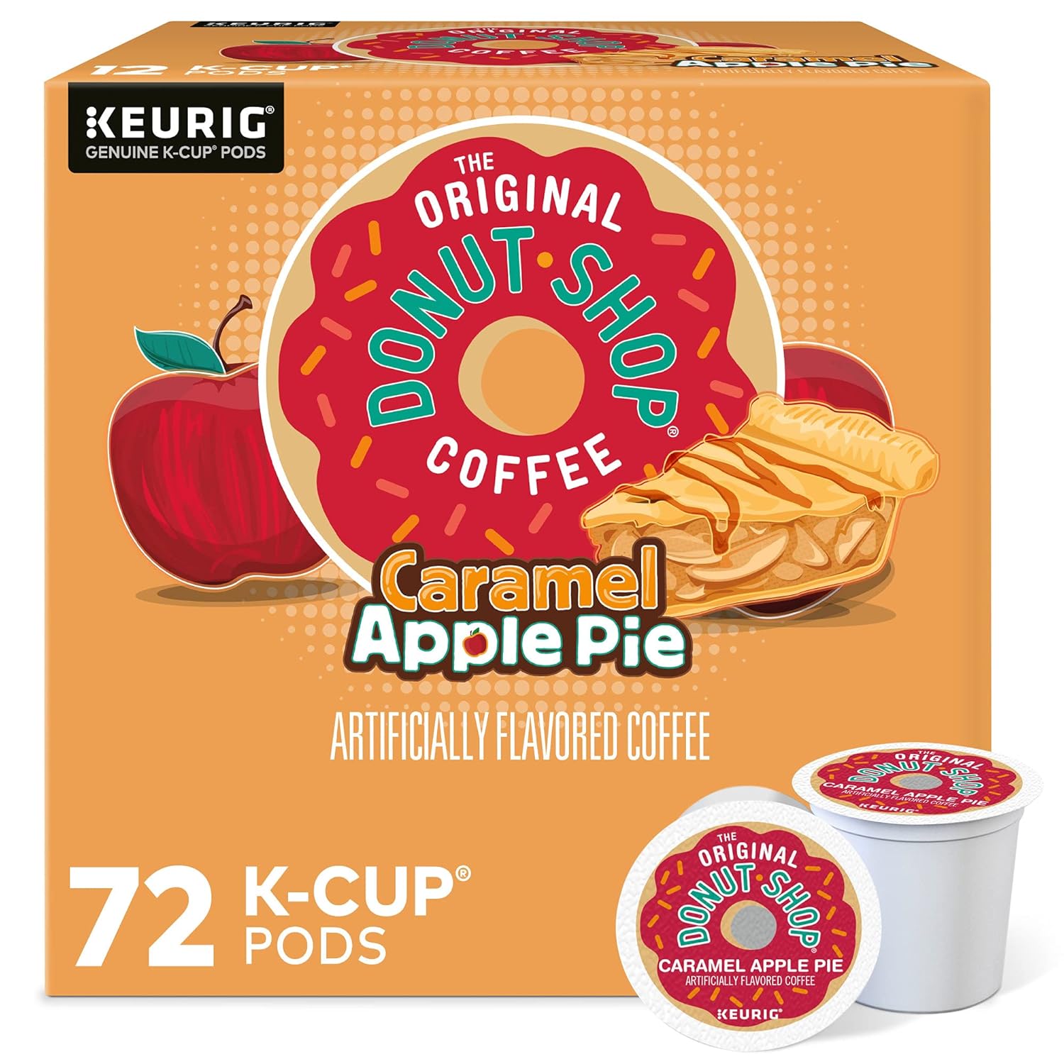 The Original Donut Shop Caramel Apple Pie Coffee, Single-Serve K-Cup Pods, 72 Count